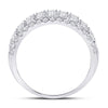 10k White Gold Womens Round Diamond Band Ring 2 Cttw