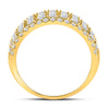 10k Yellow Gold Womens Round Diamond Band Ring 2 Cttw