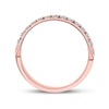 14k Rose Gold Mens Round Diamond Wedding Single Row Band Ring 1/2 Cttw