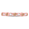 10k Rose Gold Womens Round Brown Diamond Band Ring 1/3 Cttw