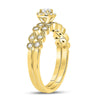 10k Yellow Gold Round Diamond Stackable Bridal Wedding Ring Band Set 1/3 Cttw