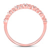 10k Rose Gold Womens Round Diamond Stackable Band Ring 1/10 Cttw