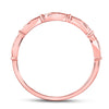 10k Rose Gold Womens Round Diamond Stackable Band Ring 1/8 Cttw