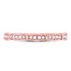 10k Rose Gold Womens Round Diamond Stackable Band Ring 1/8 Cttw