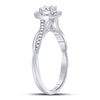 14k White Gold Oval Diamond Solitaire Bridal Wedding Engagement Ring 1/3 Cttw