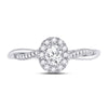 14k White Gold Oval Diamond Solitaire Bridal Wedding Engagement Ring 1/3 Cttw