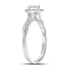 14k White Gold Pear Diamond Solitaire Bridal Wedding Engagement Ring 1/3 Cttw