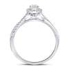 14k White Gold Pear Diamond Solitaire Bridal Wedding Engagement Ring 1/3 Cttw