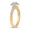 14k Yellow Gold Emerald Diamond Solitaire Bridal Wedding Engagement Ring 1/2 Cttw
