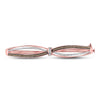 10k Rose Gold Womens Round Brown Diamond Fashion Bangle Bracelet 1/2 Cttw