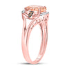 10k Rose Gold Womens Oval Morganite Fashion Solitaire Ring 2 Cttw