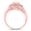 10k Rose Gold Womens Oval Morganite Fashion Solitaire Ring 2 Cttw
