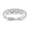 10k White Gold His Hers Round Diamond Solitaire Matching Wedding Set 1/6 Cttw