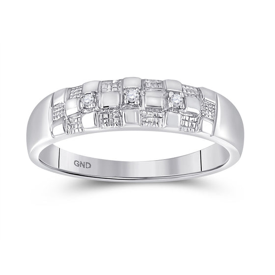 10k White Gold His Hers Round Diamond Solitaire Matching Wedding Set 1/6 Cttw