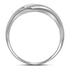 10k White Gold Mens Round Diamond Single Row Band Ring 1/4 Cttw