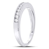 14k White Gold Womens Round Diamond Wedding Channel Set Band 1/4 Cttw