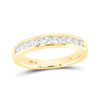 14k Yellow Gold Womens Round Diamond Wedding Channel Set Band 1/2 Cttw