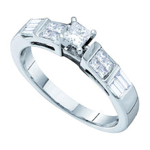  14k White Gold Princess Diamond Solitaire Bridal Wedding Engagement Ring 1/2 Cttw