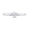 14k White Gold Womens Round Diamond Solitaire Bridal Wedding Engagement Ring 1/5 Cttw