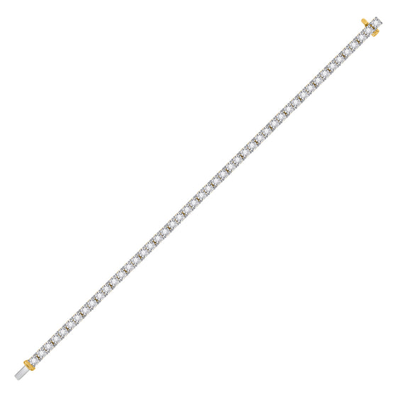 10k Yellow Gold Womens Round Diamond Classic Tennis Bracelet 2 Cttw