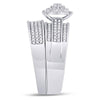 10k White Gold His Hers Round Diamond Cluster Matching Wedding Set 3/4 Cttw
