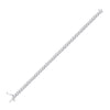 14k White Gold Womens Round Diamond Classic Tennis Bracelet 4 Cttw
