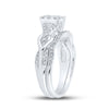 10k White Gold Round Diamond Bridal Wedding Ring Band Set 5/8 Cttw