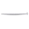 14k White Gold Womens Round Diamond Classic Bangle Bracelet 2 Cttw