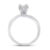 14k White Gold Round Diamond Solitaire Bridal Wedding Engagement Ring 5/8 Cttw