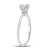 14k White Gold Round Diamond Solitaire Bridal Wedding Engagement Ring 5/8 Cttw