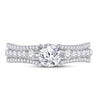 14k White Gold Round Diamond Solitaire Bridal Wedding Engagement Ring 1-1/3 Cttw