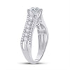 14k White Gold Round Diamond Solitaire Bridal Wedding Engagement Ring 1-1/3 Cttw