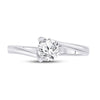14k White Gold Womens Round Diamond Solitaire Bridal Wedding Engagement Ring 3/4 Cttw