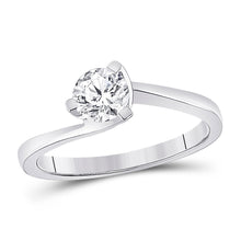  14k White Gold Womens Round Diamond Solitaire Bridal Wedding Engagement Ring 3/4 Cttw