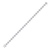 14k White Gold Womens Round Diamond Halo Cluster Tennis Bracelet 2 Cttw
