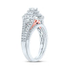 14k Two-tone Gold Round Diamond Bridal Wedding Ring Band Set 1 Cttw