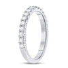 14k White Gold Womens Round Diamond Wedding Machine-Set Band 1/2 Cttw