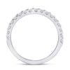 14k White Gold Womens Round Diamond Wedding Machine-Set Band 1/2 Cttw