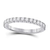 14k White Gold Womens Round Diamond Wedding Machine-Set Band 1/2 Cttw