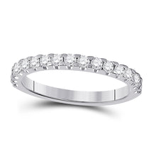  14k White Gold Womens Round Diamond Wedding Machine-Set Band 1/2 Cttw