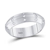 14k White Gold Womens Round Diamond Wedding Machine-Set Band 1/6 Cttw