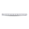 14k White Gold Womens Round Diamond Wedding Machine-Set Band 1/5 Cttw