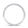 14k White Gold Womens Round Diamond Wedding Machine-Set Band 1/5 Cttw