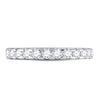 14k White Gold Womens Round Diamond Machine-Set Eternity Wedding Band 1 Cttw