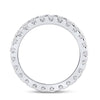 14k White Gold Womens Round Diamond Machine-Set Eternity Wedding Band 1 Cttw