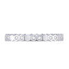 14k White Gold Womens Round Diamond Machine-Set Band Ring 1/5 Cttw