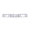 14k White Gold Womens Round Diamond Machine-Set Band Ring 1/10 Cttw