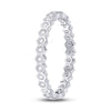 14k White Gold Womens Round Diamond Band Ring 1/4 Cttw