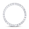 14k White Gold Womens Round Diamond Band Ring 1/4 Cttw