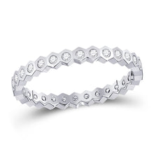  14k White Gold Womens Round Diamond Band Ring 1/4 Cttw